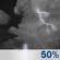 Saturday Night: Slight Chance Showers And Thunderstorms then Chance Showers And Thunderstorms